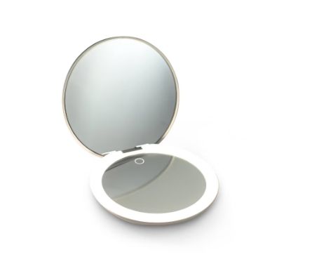 ILIOS Lighting LED Rechargeable Compact Mirror 1X / 10X - New-Retail-$ 27.99