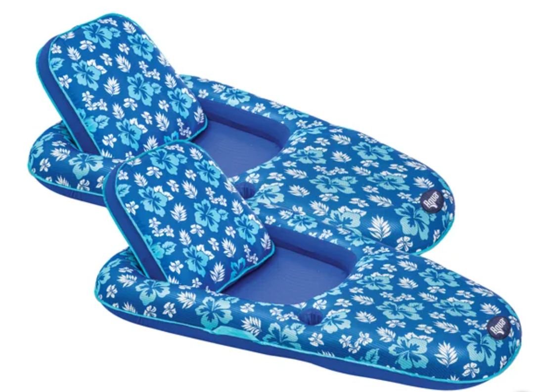 Aqua Luxury Pool Lounger, 2-pack - Retail $49.99