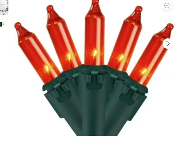 100ct Mini String Lights Orange - 20.25 Green Wire-Retail-$ 24.30