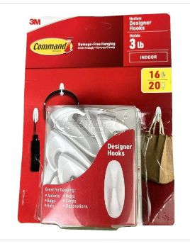 Command Designer Hooks  16 ct - Retail $14.99