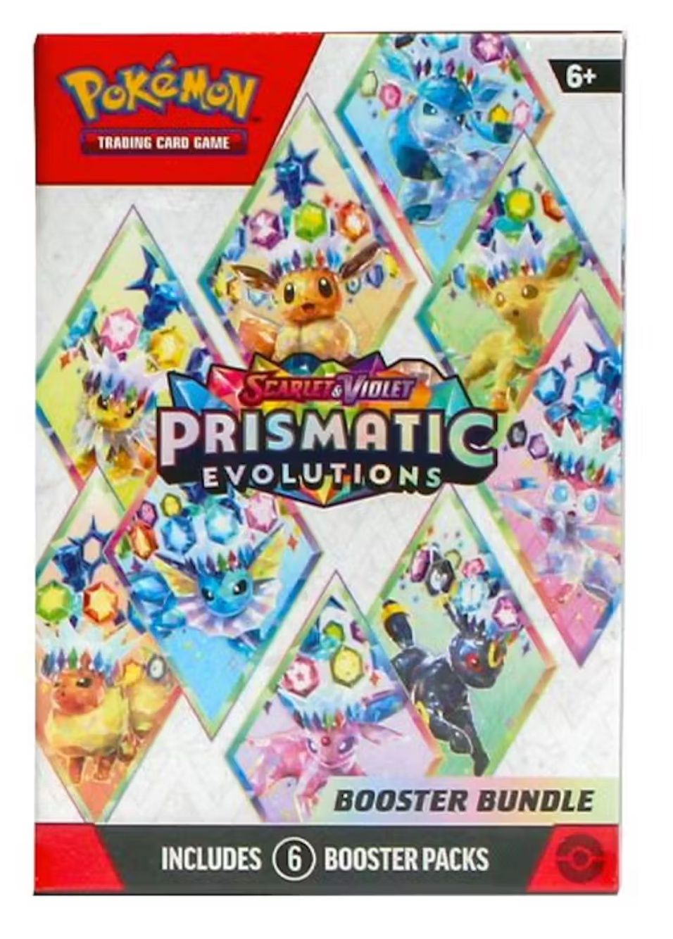 Pokemon Scarlet &amp; Violet: Prismatic Evolutions 6-Pack Booster Bundle