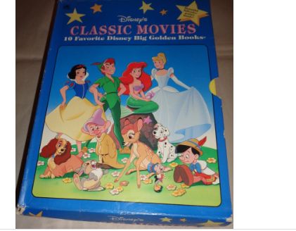Vintage 1991 Walt Disney Classic Movies 10 Big Golden Books Box Set- Retail-$ 49.99