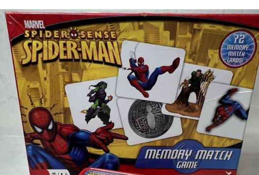 Spider Sense Spider-Man Memory Match Game by Cardinal 72 Card Kids Marvel-Retail-$ 19.99