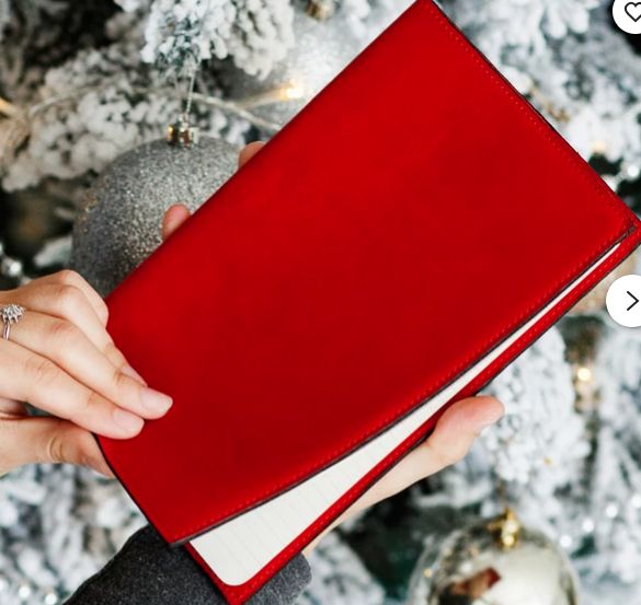 eather Journal Moleskine Cahier - Custom Cover in Red Italian Leather Retail-$ 9.99