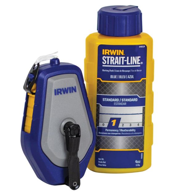 IRWIN IWHT47414L Compact Reel &amp; Chalk Set, Blue, 30-ft, 4-oz