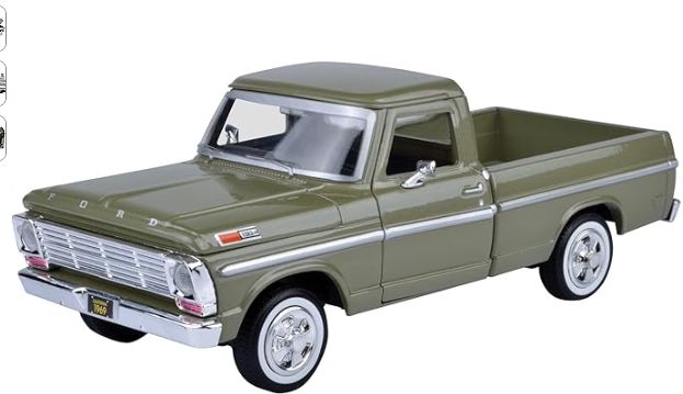 Motor Max 1969 Ford F-100 Pickup, Green - Motormax-Retail-$ 25.89
