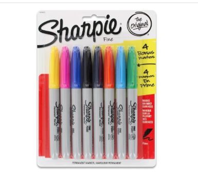SHARPIE 8 Pk Multi Color Marker Set-Retail-$ 9.23
