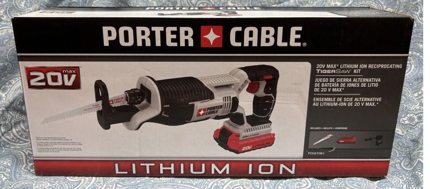 Porter-Cable 20V MAX Cordless Reciprocating Saw Kit (2 Ah) - PCC670D1
