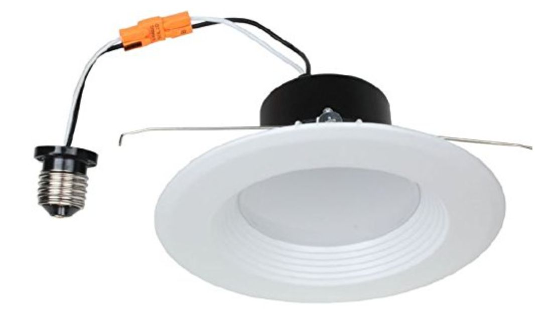 Topaz 15 Watt LED Retrofit Module with 5”-6” White Baffle Trim