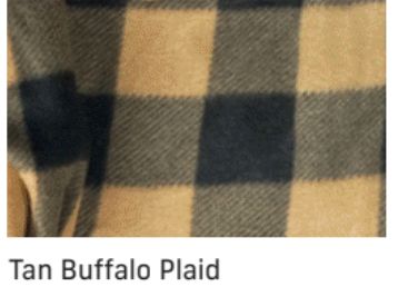 MEN’S SHERPA LINED HOODED FLEECE - Retail $34.99, COLOR: Tan Buffalo Plaid, Size: Medium