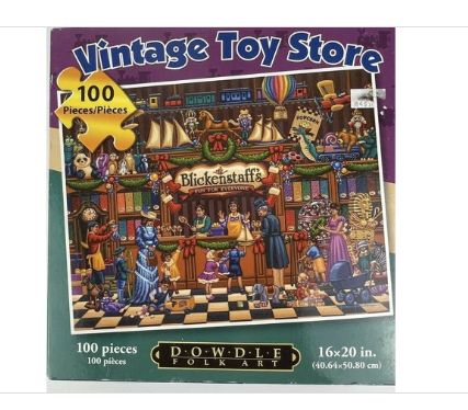 Dowdle Jigsaw Puzzle Vintage Toy Shop 100 Piece-$ Retail-17.99