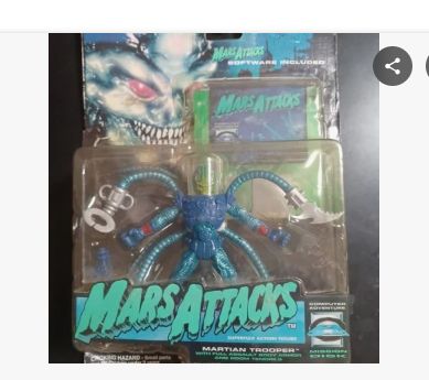 Trendmasters 1996 Mars Attacks Martian Trooper Superflex Action Figure