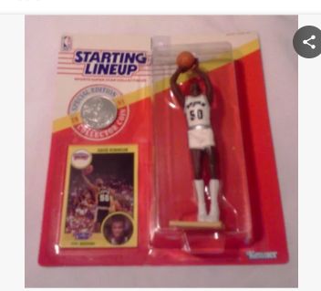 1991 - Kenner - Starting Lineup - Special Edition - David Robinson #50 - San Antonio Spurs - Vintage Action Figure - W/ Trading Card &amp; Commemorati