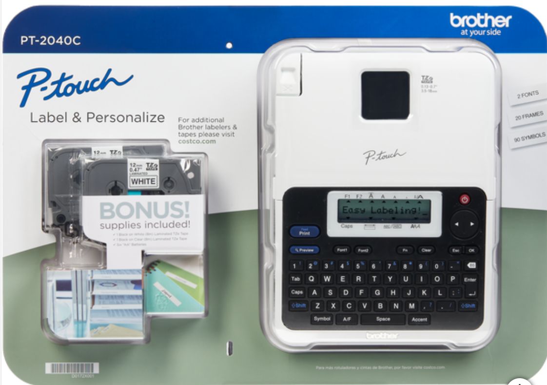 Brother P-Touch PT-2040C Label Maker with Supplies