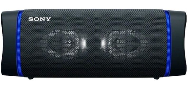 Sony SRS-XB33 EXTRA BASS Wireless Bluetooth Portable Speaker, IP67 Waterproof &amp; Durable for Home, Outdoor, and Travel, 24 Hour Battery, Party Lights, USB Type-C, and Speakerphone, Black