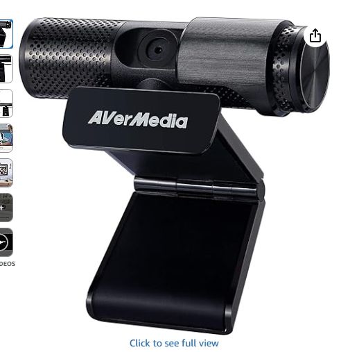 AVerMedia Live Streamer Webcam PW313C - Web Camera - Color - 2 MP - 1080p - Fixed Focal - Audio - USB 2.0 - MJPEG YUY2-Retail-$ 39.99
