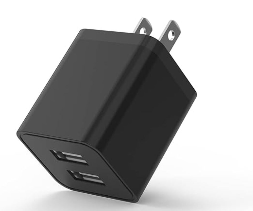 USB Wall Charger, iGENJUN 2.4A Phone Charger Dual USB Port Cube Power Plug Adapter Fast Wall Chargers Block