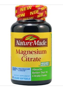 Nature Made, Magnesium Citrate, 60 Softgels (125 Mg per Softgel)-Retail-$ 13.99