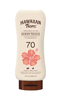 Hawaiian Tropic Sheer Touch Ultra Radiance Lotion Sunscreen SPF 70 8oz | Hawaiian Tropic Sunscreen SPF 70 Sunblock Broad Spectrum Sunscreen Oxyben-Retail-$ 17.99