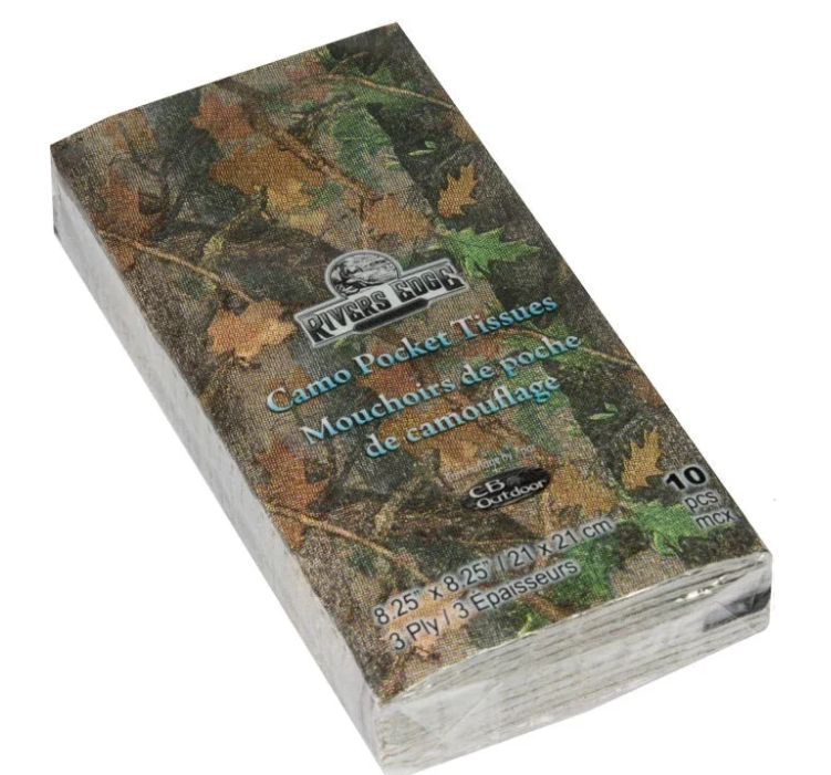 Rivers Edge Camo Tissues-Retail-$ 2.50