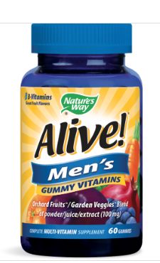 Nature&#39;s Way, Alive!® Men&#39;s Gummy Multivitamin, Fruit, 60 Gummies-Retail-$ 11.35