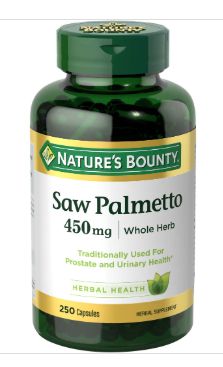 Nature&#39;s Bounty, Saw Palmetto, 450 Mg, 250 Capsules-Retail-$ 23.17