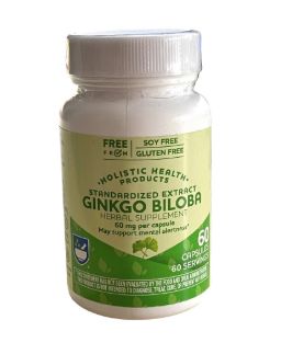 Rite Aid Standardized Extract Herbal Supplement Capsules - Gingko Biloba, 60mg, 60 Ct-Retail-$ 11.49