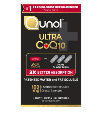 Qunol Ultra CoQ10 Softgels 100mg, 30 CT-Retail-$ 14.84