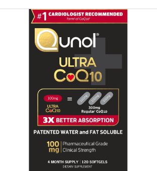 Qunol Ultra CoQ10 Softgels 100mg, 120 CT - Retail $ 34.76