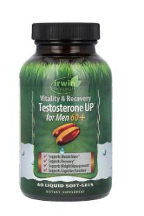 Irwin Naturals Vitality &amp; Recovery Testosterone up Softgels, 60 CT-Retail-$ 34.99