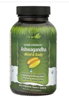 Irwin Naturals Extra Strength Ashwagandha, 60 CT-Retail-$ 21.99