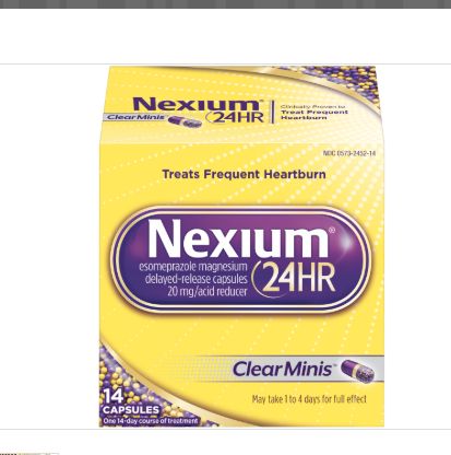 Nexium 24HR ClearMinis Heartburn Relief Capsules, 14 CT-Retail-$ 13.49
