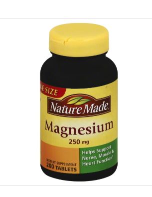 Nature Made Magnesium Oxide Tablets, 250 Mg, 200 CT-Retail-$ 9.99