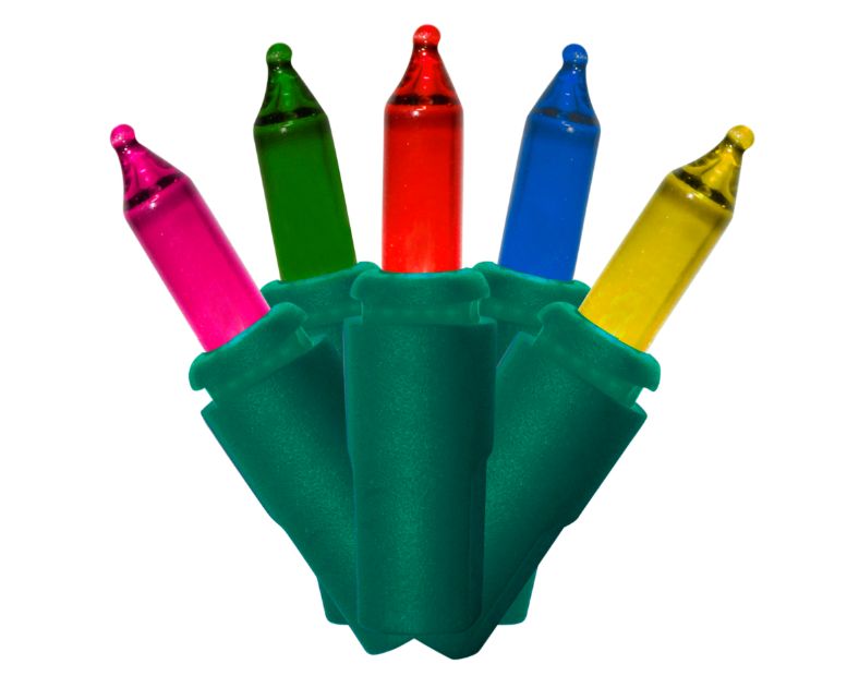 Brite Star 100 Count Mini String Christmas Lights Multi - 22 Feet Indoor/Outdoor Christmas Tree Lights with Green Wire - Retail $9.99