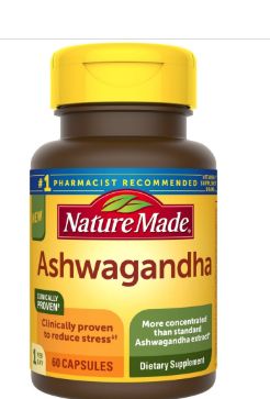 Nature Made Ashwagandha Capsules 125mg, 60 CT-Retail-$ 17.99