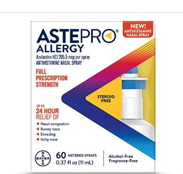 Astepro 24HR Steroid Free Allergy Relief Spray, Azelastine HCl, 60 Metered Sprays-Retail-$ 17.99