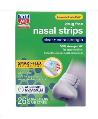 Rite Aid Clear Nasal Strips, Extra Strength - 26 Ct-retail-$ 11.49