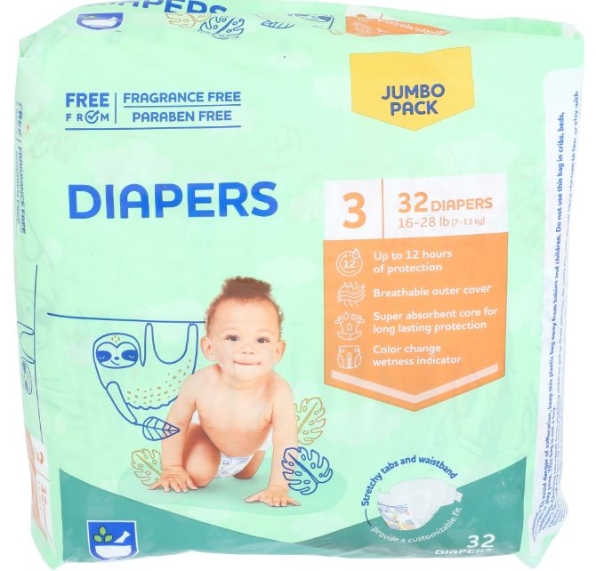 Rite Aid Jumbo Pack Diaper - Size 3, 32 Ct