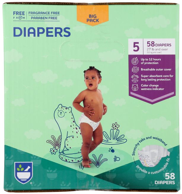 Rite Aid Box Diaper - Size 5, 58 Ct