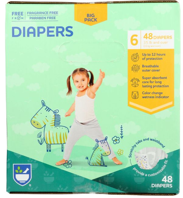 Rite Aid Box Diaper - Size 6, 48 Ct