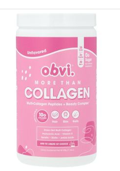 Obvi More Than Collagen, Unflavored - No Sugar Nutrition Powder -Enhances Hair, Nails and Skin 12.56 Oz-Retail-$ 29.99