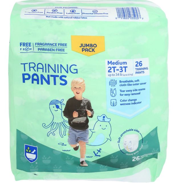 Training Pants , size Medium 2T-3T up to 34 lb, Retail $10.49