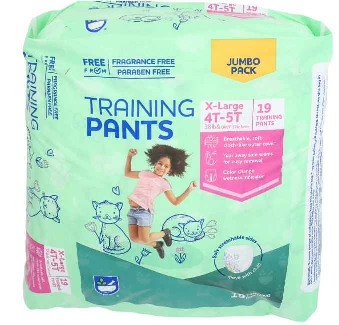 Rite Aid Training Pants - Girl, X-Large 4T-5T, 19 Ct, Retail $10.49