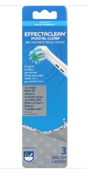 Rite Aid Effectaclean Pivotal Clean Replacement Brush Heads - 3 Ct-Retail-$ 15.99