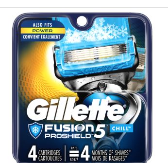 Gillette ProGlide Chill Razor Refills for Men - 4 Blade Refills-Retail-$ 19.99