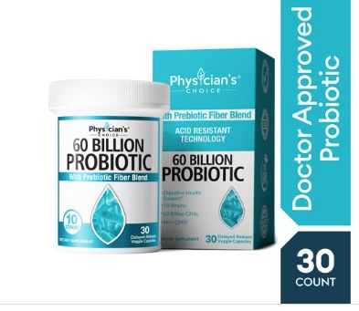 Physician&#39;s Choice 60 Billion Probiotic with Prebiotic Capsules - 30ct-Retail-$ 24.99