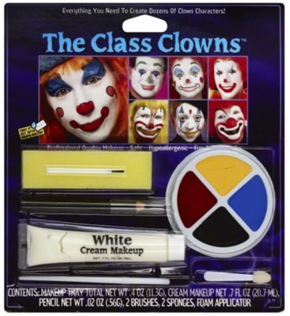 Fun World the Colorful Class Clowns Multicolor 8pc Makeup Kit - Retail $6.99