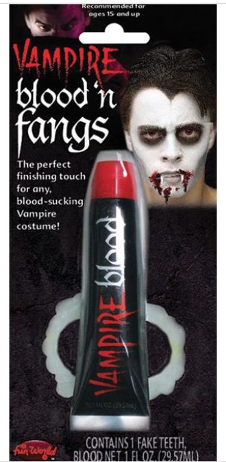 Fun World FW9431 Vampire Blood &amp; Teeth - Retail $9.30