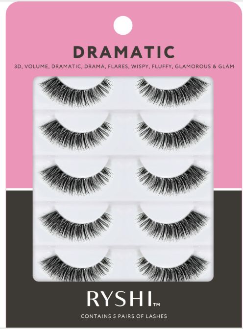 Ryshi Dramatic 3D, Volume, Dramatic, Drama, Flares, Wispy, Fluffy, Glamorous &amp; Glam 5 Pair - Retail $10.99