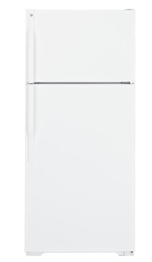 GE GE - 16.5 Cu. Ft. Top-Freezer Refrigerator - White, Retail $648.